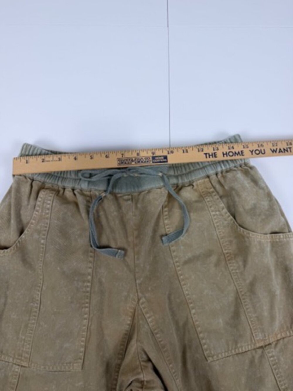 BDG Mineral Wash Utility Barrel Pants Green Tan Size L - Picture 4 of 6